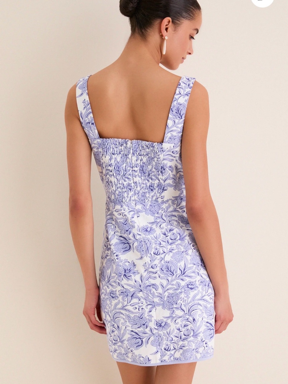 Hyacinth House Blue French Floral Laura Mini Dress - Picture 2 of 4